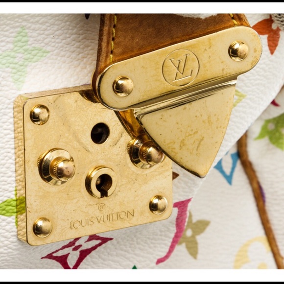 Louis Vuitton White Multicolor Monogram Speedy 30 - Picture 3 of 8